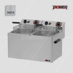 Φριτέζα FE77T διπλή, 2*7-8lt, 2*6Kw, Τριφασική.