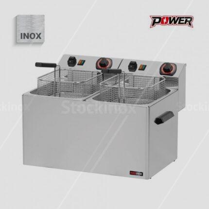 Φριτέζα FE77T διπλή, 2*7-8lt, 2*6Kw, Τριφασική.