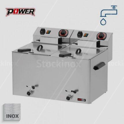 Φριτέζα FE77VT διπλή, με βαλβίδα 2*7-8lt, 2*3Kw.