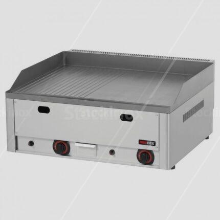 Πλατώ Rm Gastro FTHR60G, αερίου, διπλό, ραβδωτό/λείο.